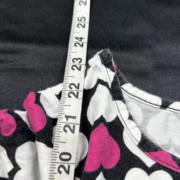 GIRLS long sleeve grey dress with white and pink hearts - Picture 3 of 6